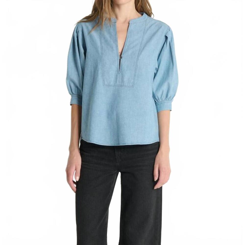 NEW NATION LTD emmett top in chambray